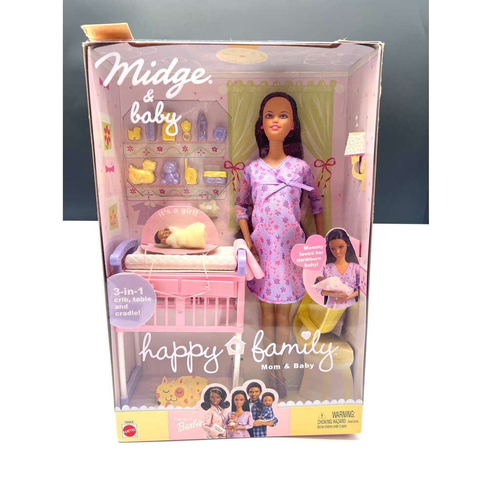 2002 Mattel Barbie Happy Family Mom & Baby-Midge & Baby AA 56664 BRAND NEW